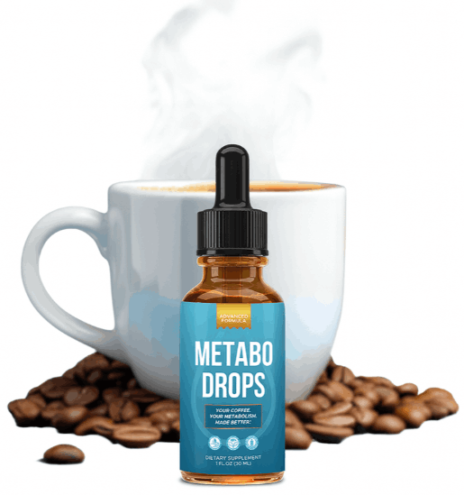 Adding Metabo Drops to a cup of coffee